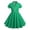 Green, variant on Kids Notch Lapel 50s Dress for Girls Vintage Retro 1950s Polka Dot Dress for Girls 50's Audrey Hepburn Rockabilly Swing Dress (Black, XL)