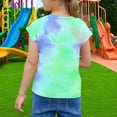 thumbnail image 4 of Aofany Girls Tunic Short Sleeve T Shirt Casual Tops Round Neck Tie-dye Blouse Tee Kids Girls Tops Short Sleeve Shirts for Girls Size 5-15T, 4 of 6