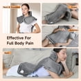 thumbnail image 3 of ALLJOY 24"x33" Large Shoulder Heating Pad for Back Pain Relief, Fast-Heating, Electric Large Heated Pad for Neck & Wrap with 6 Settings, Auto Shut-Off, the Best Gift for Love, Grey, 3 of 9