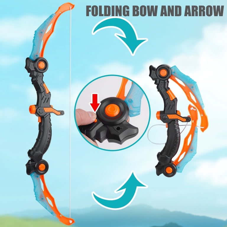 NETNEW Unisex LED Light Up Bow and Arrow Set for Kids: Fun Indoor
