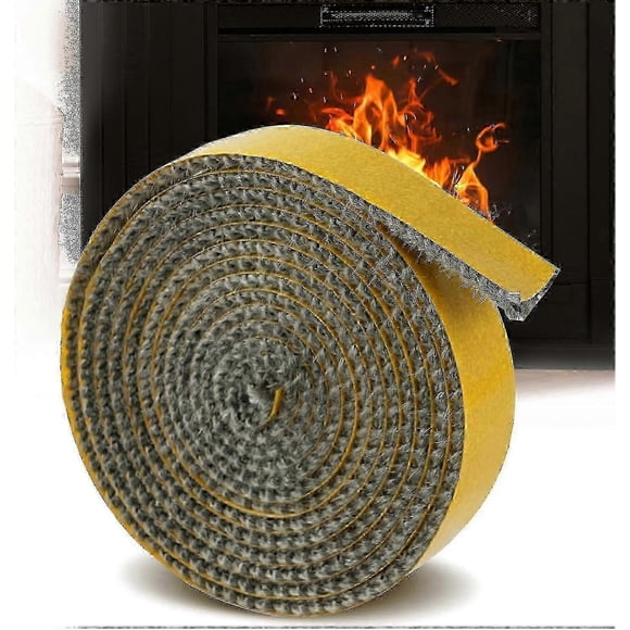 Heat-Resistant Self-adhesive Fiberglass Airtight Rope for Stove, Fireplace, Oven Door & Boilers