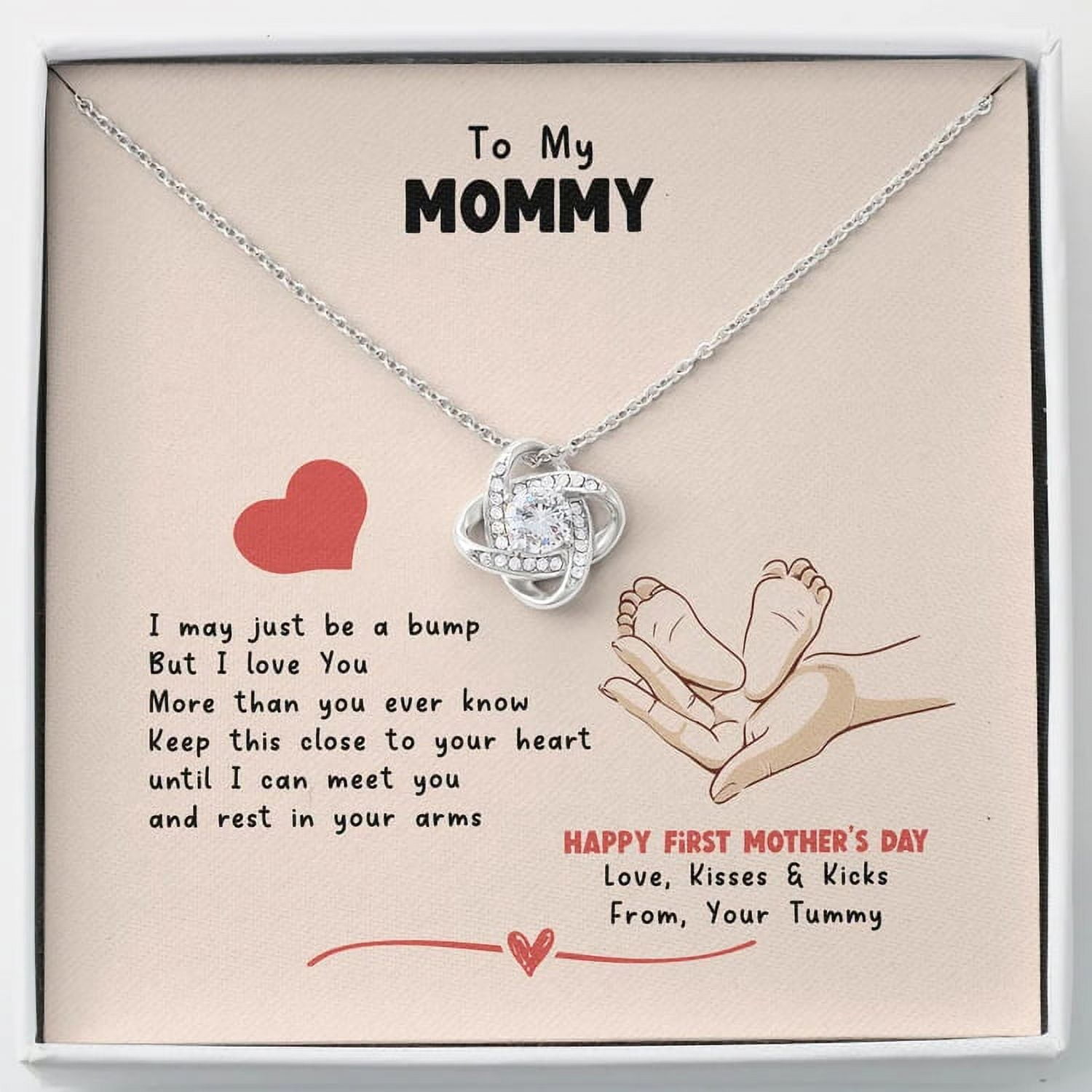 To My Mommy/ First Time Mommy/ Love Knot Necklace/ Happy Mother's Day –  GiveWithLoveBoutique