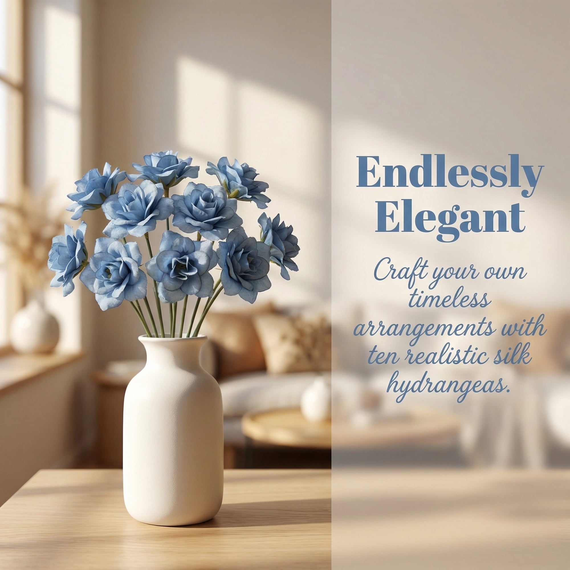 Unique Bargains Artificial Roses Bouquet Silk Rose with Detachable Flower [Haze Blue]
