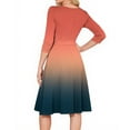 thumbnail image 4 of CharmCyan Women's Cocktail Dresses 3/4 Sleeve Vintage Wedding Guest Dress Vermilion A XL, 4 of 5