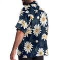 thumbnail image 3 of Daisy Men's Short Sleeve Hawaiian Beach Shirts, Casual Printed Button Down Spread Collar Tops, Summer Unisex Style, 3 of 6