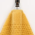 thumbnail image 6 of Superior Playa Zero Twist Cotton Solid Waffle Textured 6 Piece Towel Set, Gold, 6 of 7