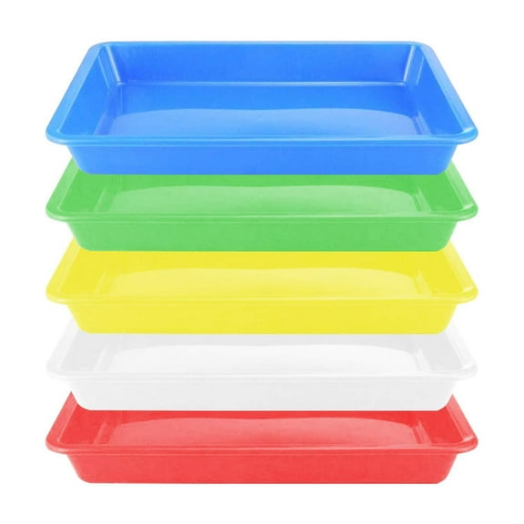 5Pack Plastic Art Trays Activity Crafts Organizer Tray for DIY Projects Painting