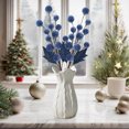 thumbnail image 5 of 6 Pcs Christmas Tree Picks Set, Velvet Christmas Ornaments, Christmas Tree Velvet Ball Pick Ornaments, Velvet Ball Christmas Picks Branches, Berry Picks Christmas Stems for Tree, Wreath A, 5 of 10
