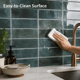 thumbnail image 4 of ABCISI 10 Sheets Peel and Stick Subway Tile Backsplash, 12 x 12 in Blue Self-Adhesive 3D Wall Tiles, Waterproof Easy-Clean Stick-on Backsplash for Kitchen, Bathroom and Camper, 4 of 7