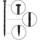 thumbnail image 5 of Estacas para bordes de paisaje, 8 pulgadas, 10 uds, puntas de anclaje para bordes de paisaje en espiral, para estacas de césped artificial, bordes de adoquines,, 5 of 5