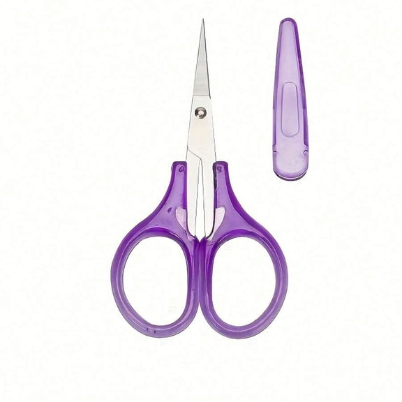 Maylever 3.0inch Precision Craft Scissors - Sharp Stainless Steel Blades With Pink Protective Cover, TSA Approved, Perfect For Travel, Embroidery, And Fine Paper Cutting