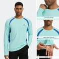 thumbnail image 3 of Bassdash Men's UPF 50+ Wrinkle-free Fishing Shirt Long Sleeve Casual Tee with Breathable Mesh for Hiking Running SR01M, 3 of 8