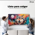 thumbnail image 2 of Cuadro Decorativo Canvas Lobo Luna Llena 140x70, 2 of 4