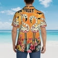 thumbnail image 4 of Fotbe Halloween Flamingos Camisa Hawaiana para Hombre Unisex – Camisa Casual de Verano con Botones de Manga Corta de Algodón y Lino,X-Large, 4 of 7