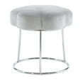 thumbnail image 4 of Linon Seraphina Modern Backless Indoor Vanity Stool, Chrome/Gray Velvet, 4 of 10