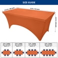 thumbnail image 2 of Mantel Utopia Kitchen Spandex, paquete de 2 unidades, 6 pies, naranja, 2 of 9