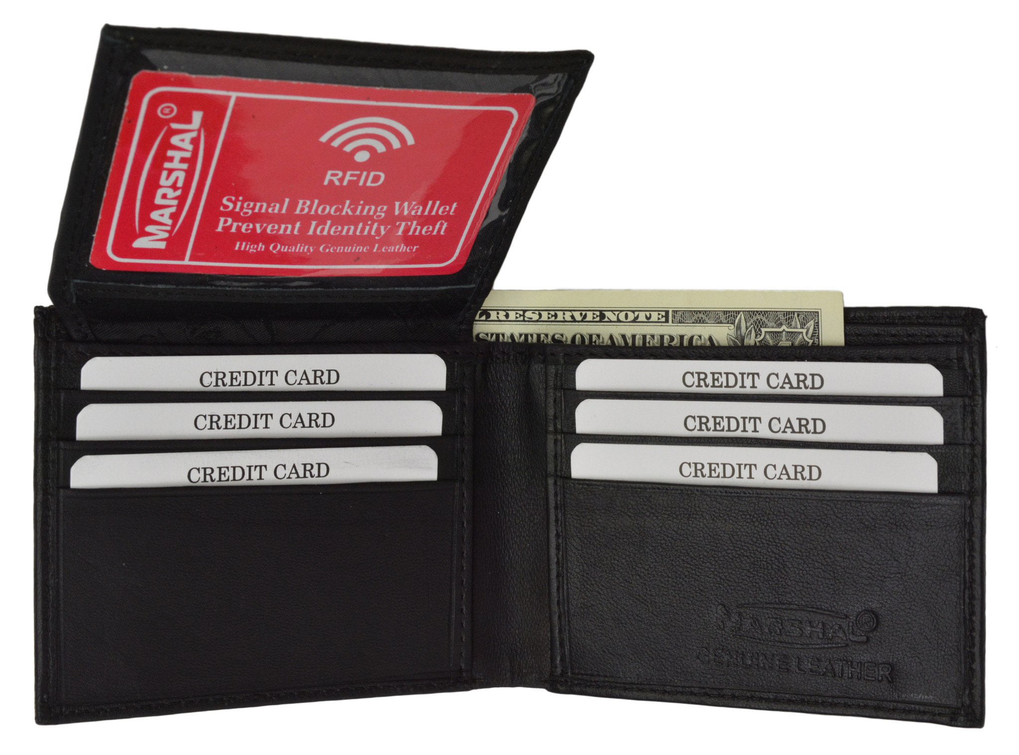 menswallet - RFID Blocking Mens Premium Genuine Leather Flap Up ID Slim Bifold Wallet RFID P 53 ...
