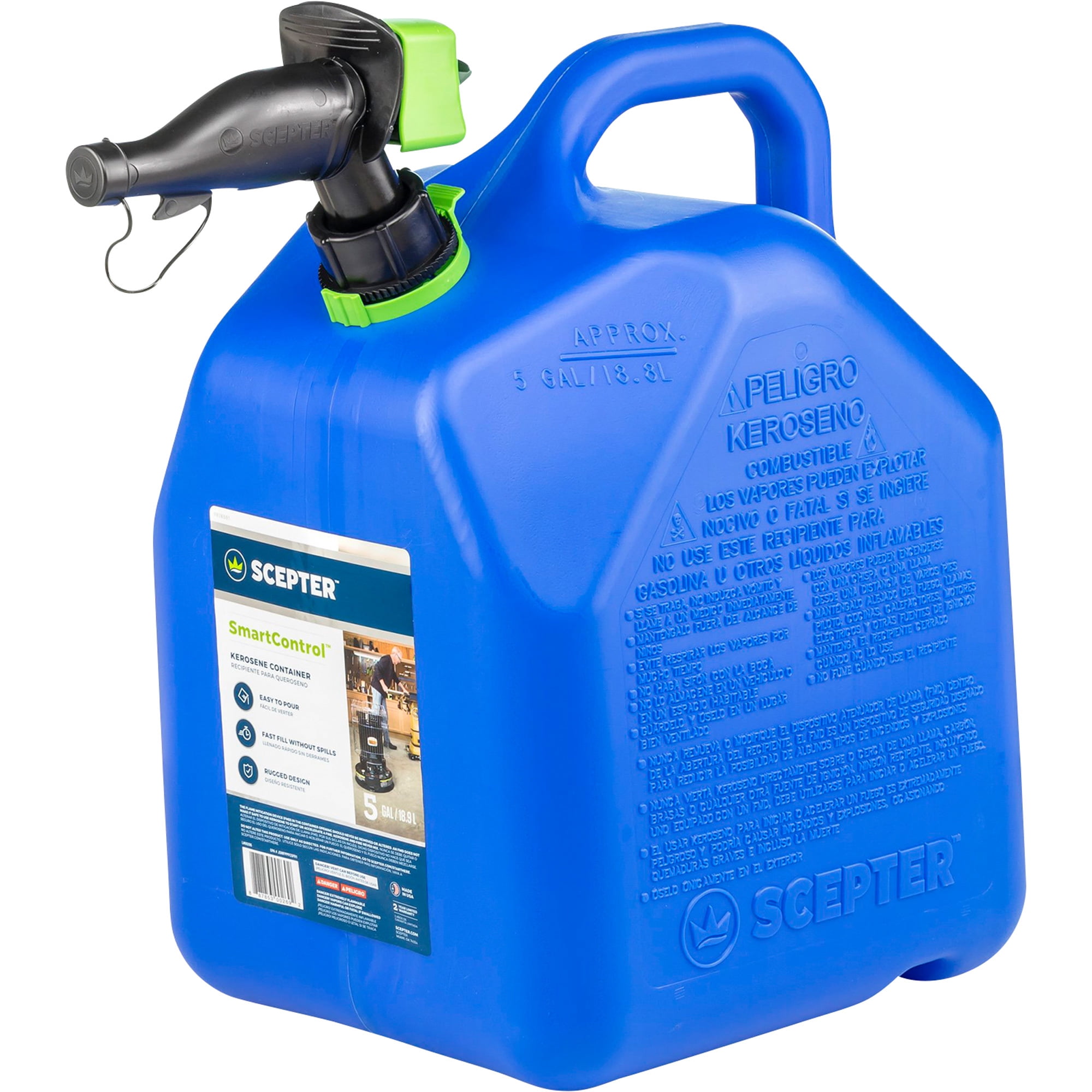 Kerosene Fuel Can — 5Gallon, Blue, Model FR1K501