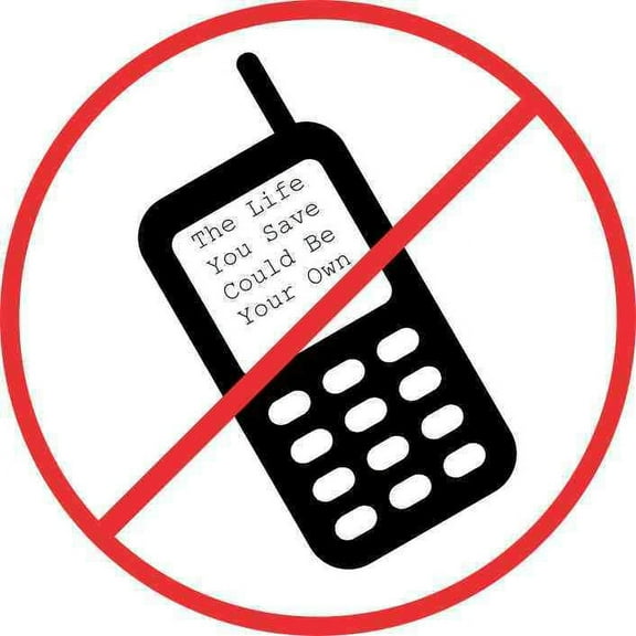 4.75in x 4.75in No Texting Save A Life Bumper Sticker Decal Vinyl Stickers Decals