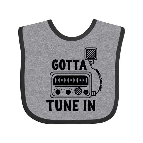 Inktastic Cb Ham Radio Fan Trucker Boys or Girls Baby Bib
