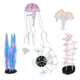 thumbnail image 5 of Adorno para tanque de peces de acuario, simulación de silicona brillante, medusas, decoración de Coral, 5 of 5