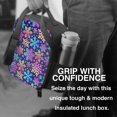 thumbnail image 6 of Rateoe Rainbow Snowflakes Lunch Bag Reusable Lunch Box with Shoulder Straps for Men Women Insulated Portable Lunchbox for adults Suitable for School Work Picnic, 6 of 7