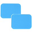 thumbnail image 1 of Oleegame 2 Pcs Napperon en Silicone Premium Tapis de Séchage pour Vaisselle Épaissir Tapis de Drainage pour Évier de Cuisine Organisateur de Comptoir Bleu, 1 of 5