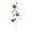 E #014, variant on America 250 Patriotic Glitter Star Pick Branch, 250th Anniversary Red White Blue Star Berry Flower Stems, Independence Day Floral Spray, 18" Lightweight & Easy to Install 4th of July Decor