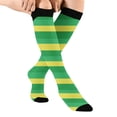 thumbnail image 7 of Hot Sales Women's Cotton Knee High Socks Under $2 GIJNRIUIUA Green Knee-High Socks Fashion Breathable Striped Holiday Atmosphere Long Stockings Leg Warmers, 7 of 7