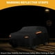 thumbnail image 3 of Funda para auto impermeable para todo clima, protección exterior completa contra el sol y la lluvia, con tiras reflectantes, negra para Lexus LX, 3 of 5
