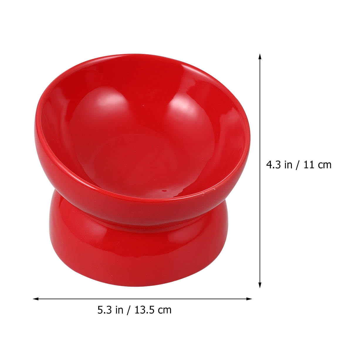 UKCOCO Dog Ceramic Bowl Red Ceramic 1Pcs