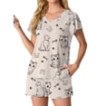 thumbnail image 2 of MINTREUS Women's Knit Pajamas Set Ruffle Sleeves Sleepwear Casual 2 Piece Pjs Soft Loungewear with Pockets, 2 of 6