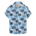 thumbnail image 7 of Yteetum Men's T Shirts Under $5.00 Hawaiian Floral Print T Shirts Casual Button Down Short Sleeve Lapel Beach Summer T-Shirts, 7 of 7