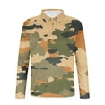 thumbnail image 4 of Blusa y camisa de manga larga con cuello vuelto para hombre, jersey de solapa con cremallera y manga larga, blusa informal estampada para San Valentín, poliéster para hombre, 4 of 5