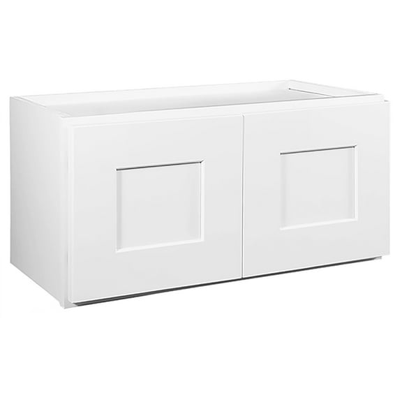 Design House Brookings Assembled Shaker Style Bridge Wall Kitchen Cabinet (24" x 12" x 12"), Sherwin Williams® White