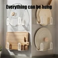 thumbnail image 4 of ROLKFUK Organizing Racks No Drilling Pot Lid & Cutting Board Rack, Adhesive Wall-Mounted White Space-Saving Kitchen Hook, 4 of 7