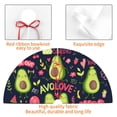 thumbnail image 6 of Kll 36" Christmas Tree Skirt Avocado Love Xmas Tree Skirts Mat For New Year Xmas Holiday Party Indoor Outdoor Home Decoration, 6 of 9