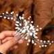 thumbnail image 1 of Jonky Bride - Peineta de cristal para boda, tocado de novia plateado, accesorios para el cabello con perlas para mujer, 1 of 5
