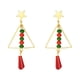 thumbnail image 2 of HomeKingdee Red Alloy Christmas Tree Earrings for Women - European Trend Christmas Jewelry Holiday Party Decorations, 2 of 5