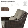 thumbnail image 2 of CHITA Outdoor Chestnut Wicker Swivel Glider Chair and Ottoman with Cushion, Brownish Gray, 2 of 12