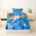 thumbnail image 4 of Erosebridal Miners Games Checkered Twin Sheet Sets,Gamepad Gamer Video Games Bedding For Kids 3-Piece, 4 of 6
