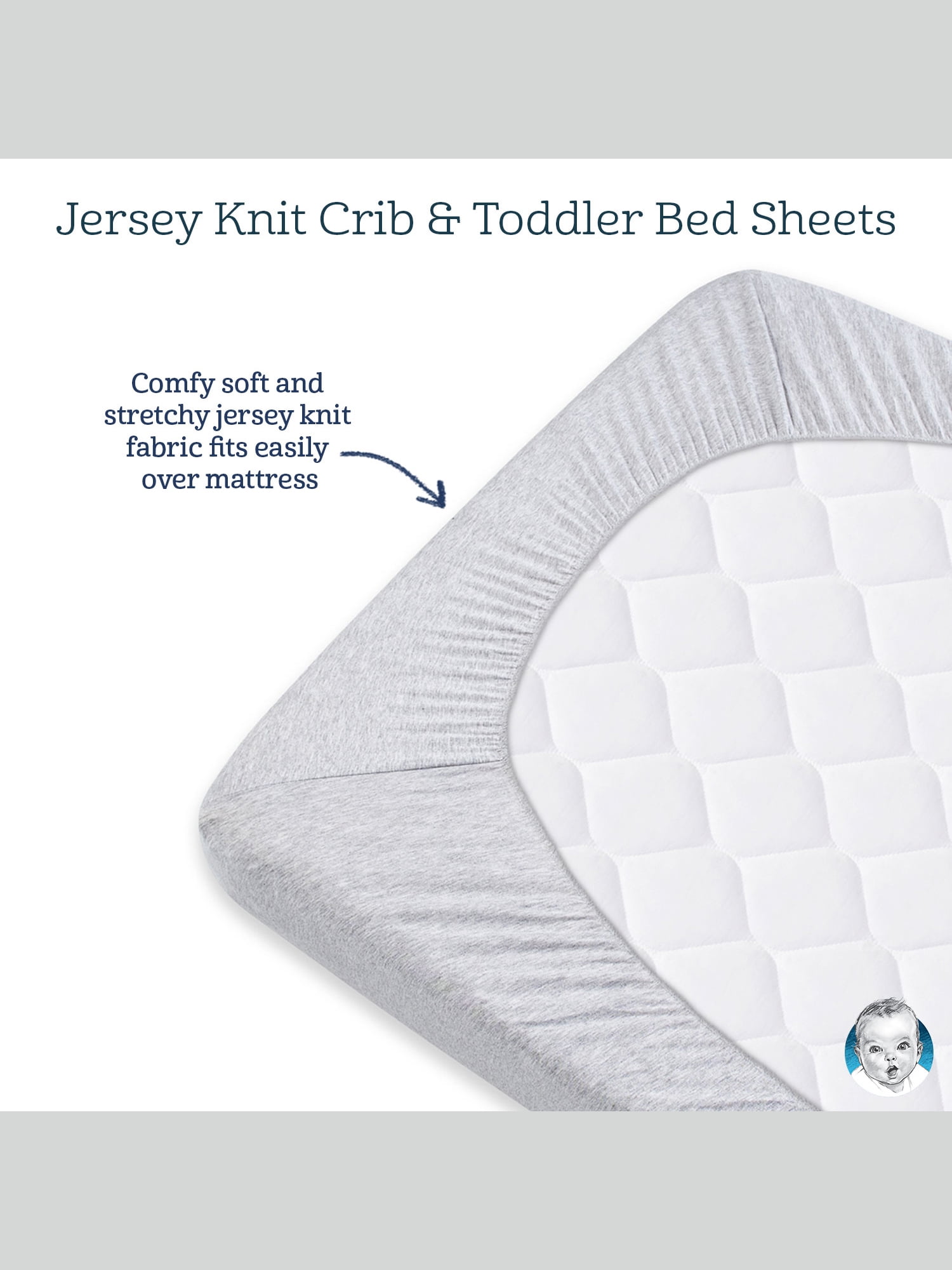 Gerber Baby Girl 100% Cotton Fitted Crib Sheet for Standard Crib and Toddler Mattresses