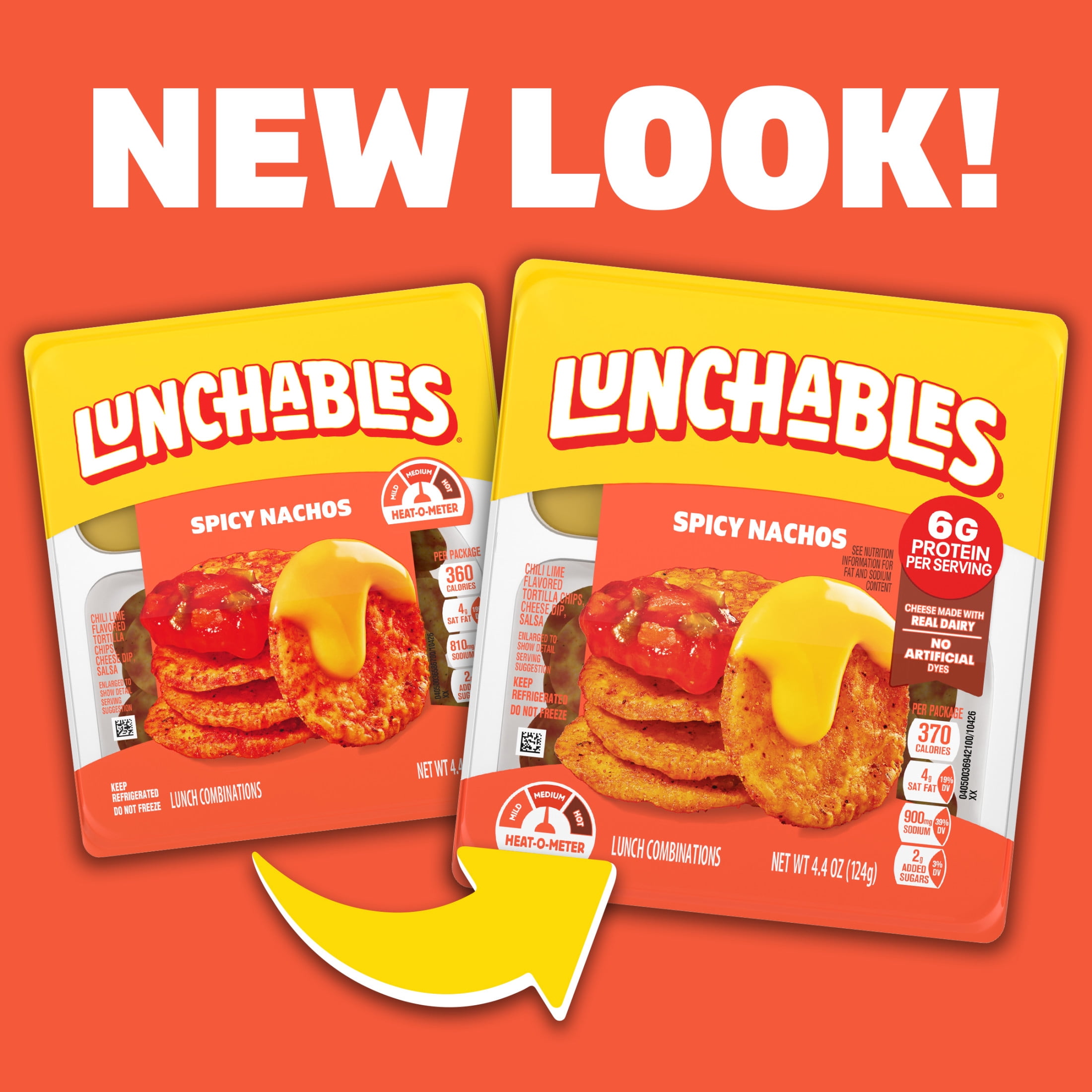 Lunchables Spicy Nachos with Chili Lime Flavored Tortilla Chips, Cheese Dip & Salsa, 4.4 oz Pack