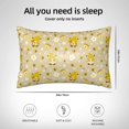 thumbnail image 5 of Xecao Cute Bee Gnomes Pattern Satin Pillowcases for Hair and Skin, Luxurious and Silky Pillow Cases with Envelope Closure, 20x30 Inches, 5 of 7