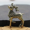 thumbnail image 1 of Par de ciervos sika de cobre macizo, pequeños adornos de joyería, artesanías de Feng Shui de la fortuna en la carretera, adornos de ciervo de cobre puro hechos a mano, 1 of 5