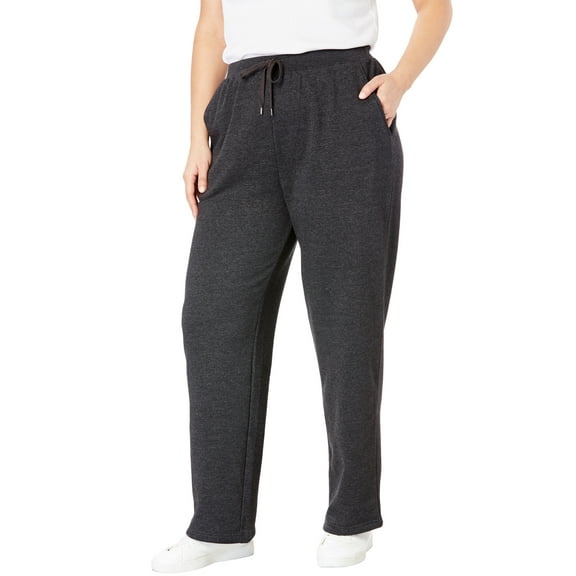 Woman Within Plus Size Better-Fleece Pull-On Drawstring Sweatpants