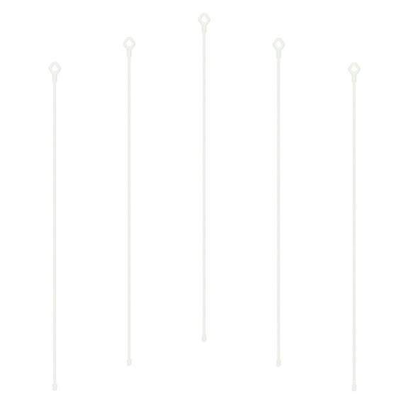 Uxcell Silicone Cable Ties, 24 Inch Reusable Twist Cable Ties Heavy Duty Bendable for Bundling Holding, 5 Pcs, White