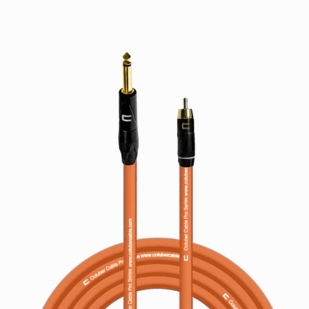 Coluber Cable - 1/4" TS Male to RCA Male - Pro 3-Pin Microphone Connector
