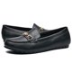 thumbnail image 2 of Mocasines Flats DeyaShopin para mujer, piel negra, talla 8, 2 of 7