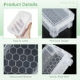 thumbnail image 4 of 12 Pcs Mini Plastic Boxes, Small Clear Storage Containers with Locking Lids, Clear Plastic Organizers for Crafts, Stationery, Jewelry, Sewing, Multipurpose Cases for Accessories, 4 of 7
